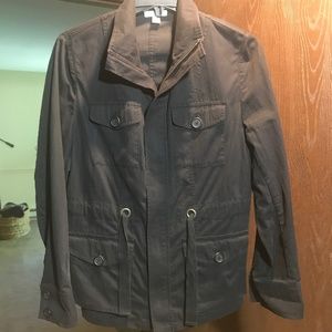 Charter Club Women’s Jacket Size Small Black Cotton Blend Drawstring Waist